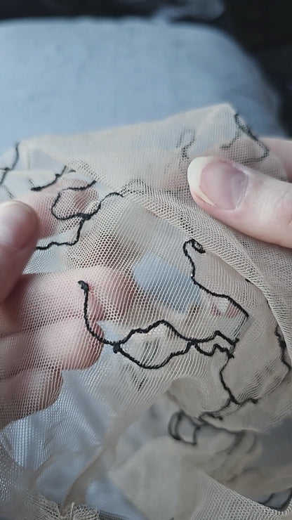 SKIN Embroidered Tattoo Top