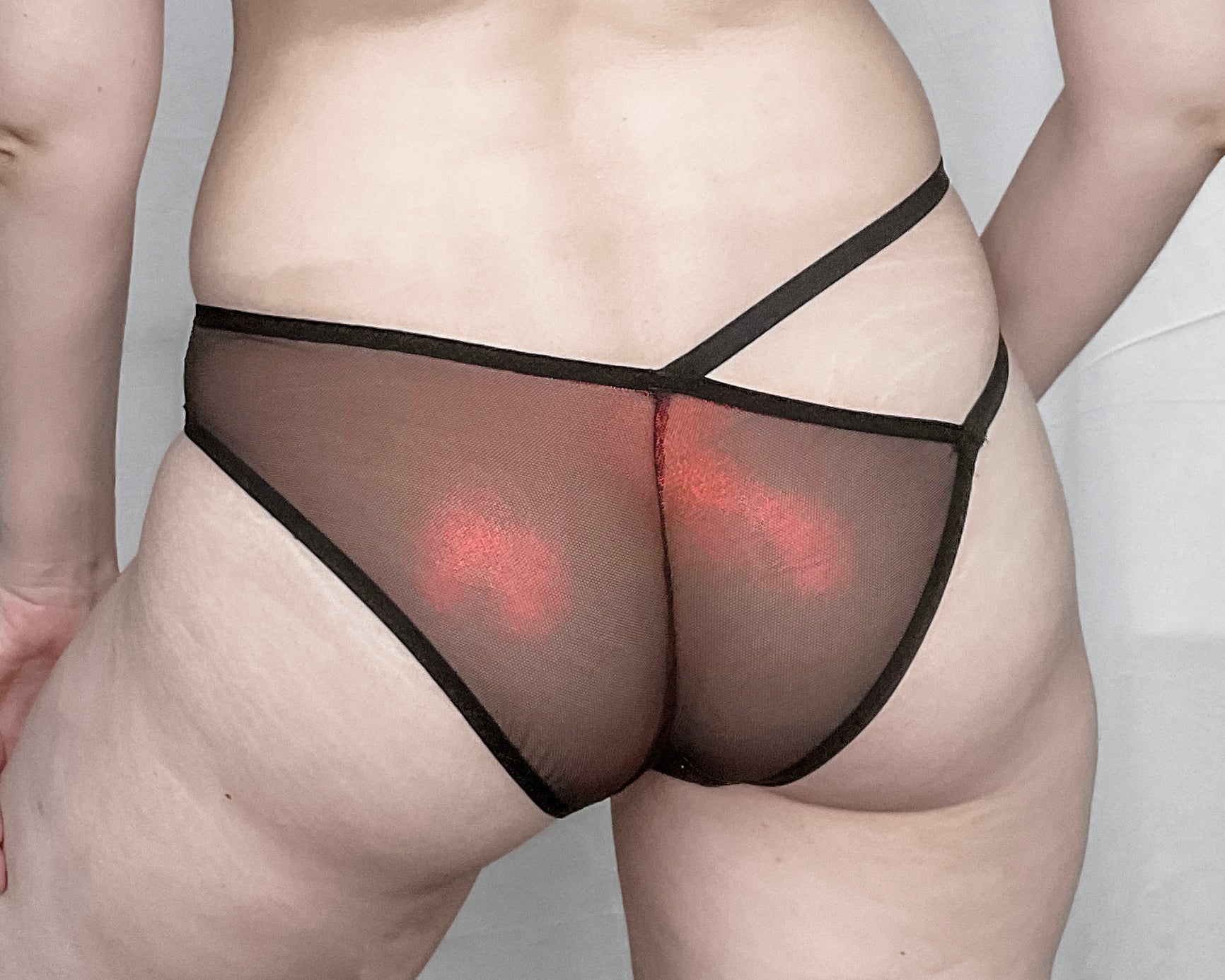 Nu Goth Lingerie, Witchy Panty, Dark Tech Clothing, See Through Bikini